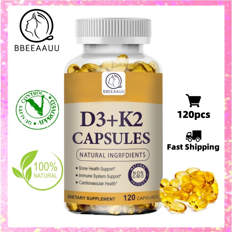 BBEEAAUU วิตามิน D3+K2 MK7 ช่วยเสริมภูมิคุ้มกันและเสริมสร้างกระดูก（Vitamin D3+K2 MK7）