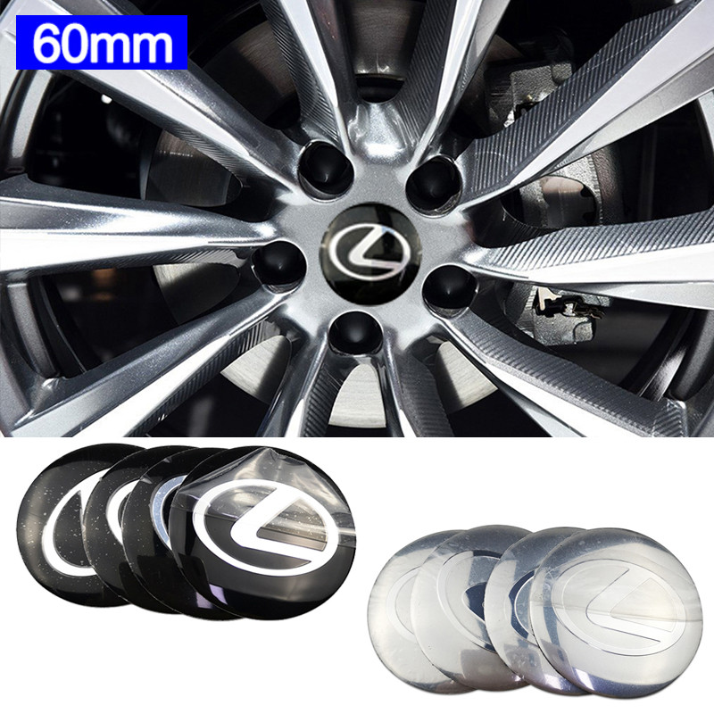 4 ชิ้น 60 มิลลิเมตรรถศูนย์ล้อ Hub Caps สติกเกอร์สําหรับ Lexus IS250 IS350 ES250 ES300 ES350 RX350 RX