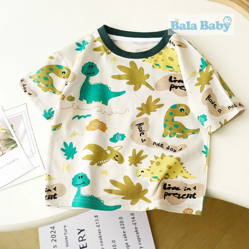 เสื้อผ้าแฟชั่นเด็ก เสื้อยืดเด็กผู้ชาย เนื้อผ้าcotton สำหรับอายุ1-4ปี DXT66 thumbnail 8