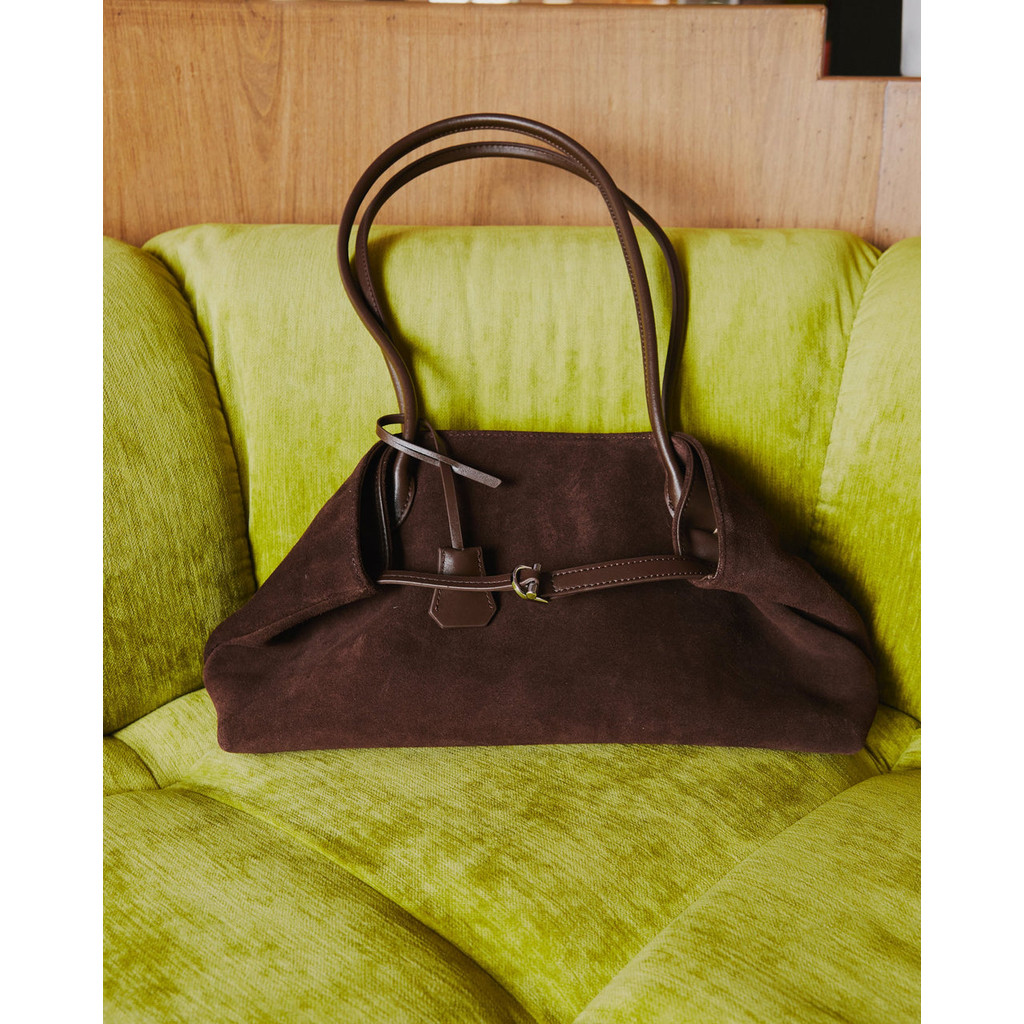 Muse Aria - Aria Long Top Handle Suede Bag กระเป๋าหนังกลับเเท้