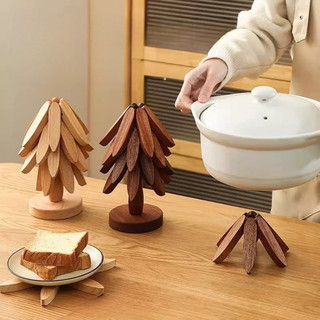 [KINI] JATI Insulated Wooden Coaster | Tatakan Alas Panci Piring Mangkok Anti Panas Bahan Kayu