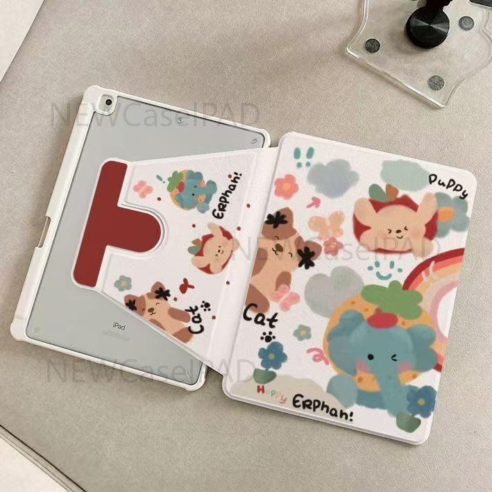 【720°หมุนกรณีเงิน Tab อะคริลิค Hard Case สําหรับ Tab Samsung Galaxy Tab 720°หมุน Tab S9/S9 Plus อะคร