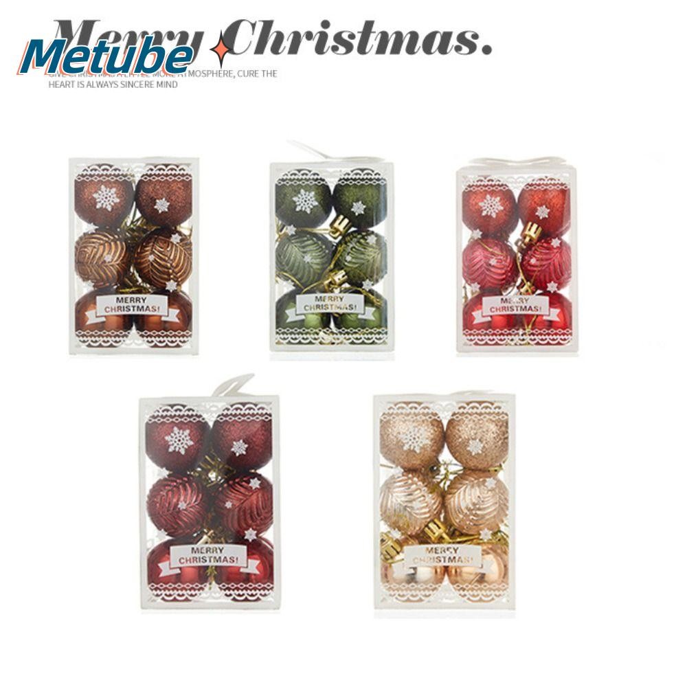 Metube 12PCS Christmas Ball ชุด, 4 ซม.พลาสติก Christmas Tree Balls,แฟชั่น 5 สี Suspensable Xmas เครื่องประดับ Ball Home
