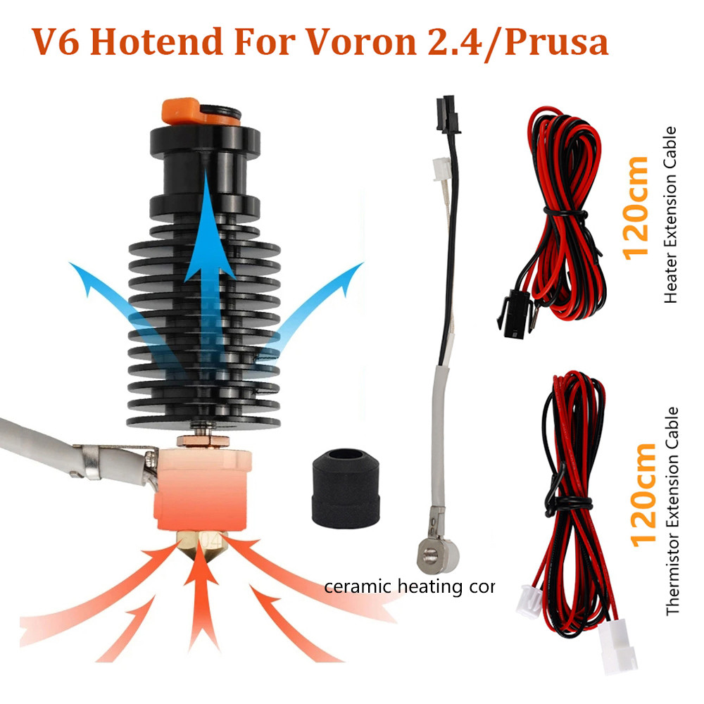 24v E3D V6 Hotend สําหรับ DDE DDB Voron 2.4 Prusa Extruder Ender 3 CR10 MK3S 3D เครื่องพิมพ์ J-Head 