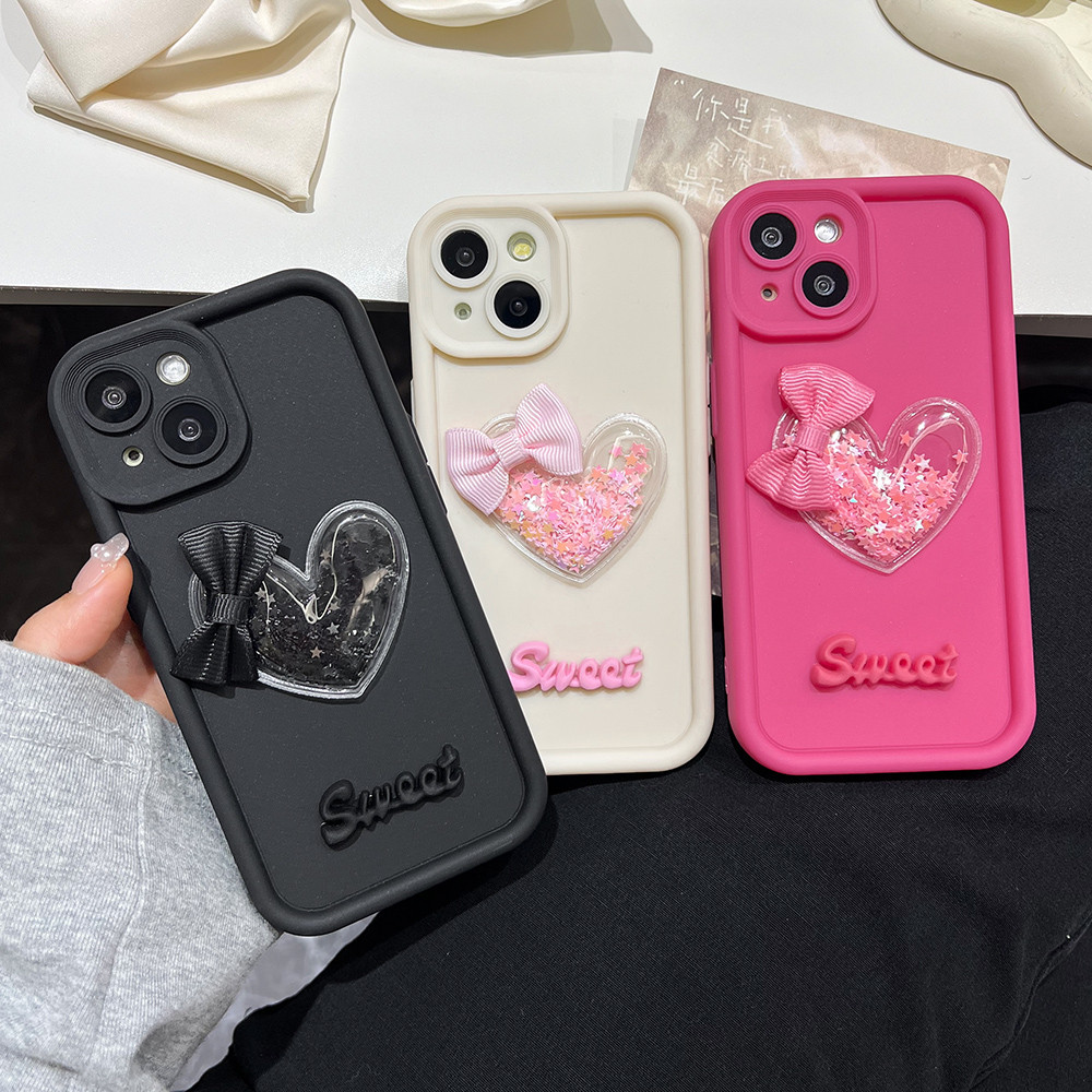 3D Love CASE For เคส Iphone 11 13 16 15 12 14 Pro Max เคสไอโฟน11 7 8 Plus X XR XS MAX SE 2020 TPUเคสเนื้อแมทต์ลายหัวใจ