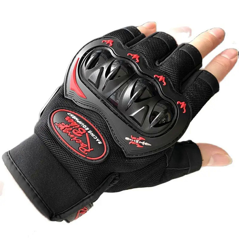 Motorcycle Gloves Breathable Half Finger Racing Gloves Outdoor Sports Protection Riding Cross Dirt B