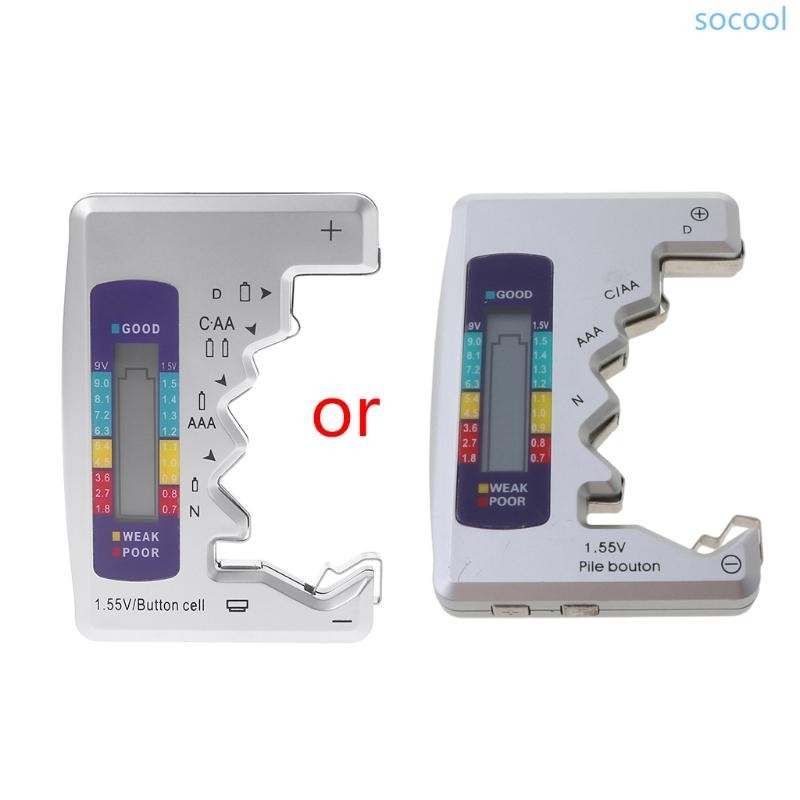 Soc* Portable Capacity Plastic Cell Digital Checker CN AA AAA 6F22