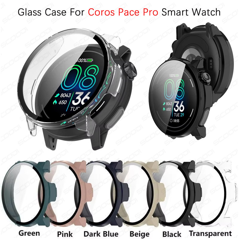 กระจกนิรภัยสําหรับ COROS PACE Pro สมาร์ทวอทช์ฝาครอบป้องกันกันชน COROS PACE Pro ป้องกันหน้าจออุปกรณ์เสริม