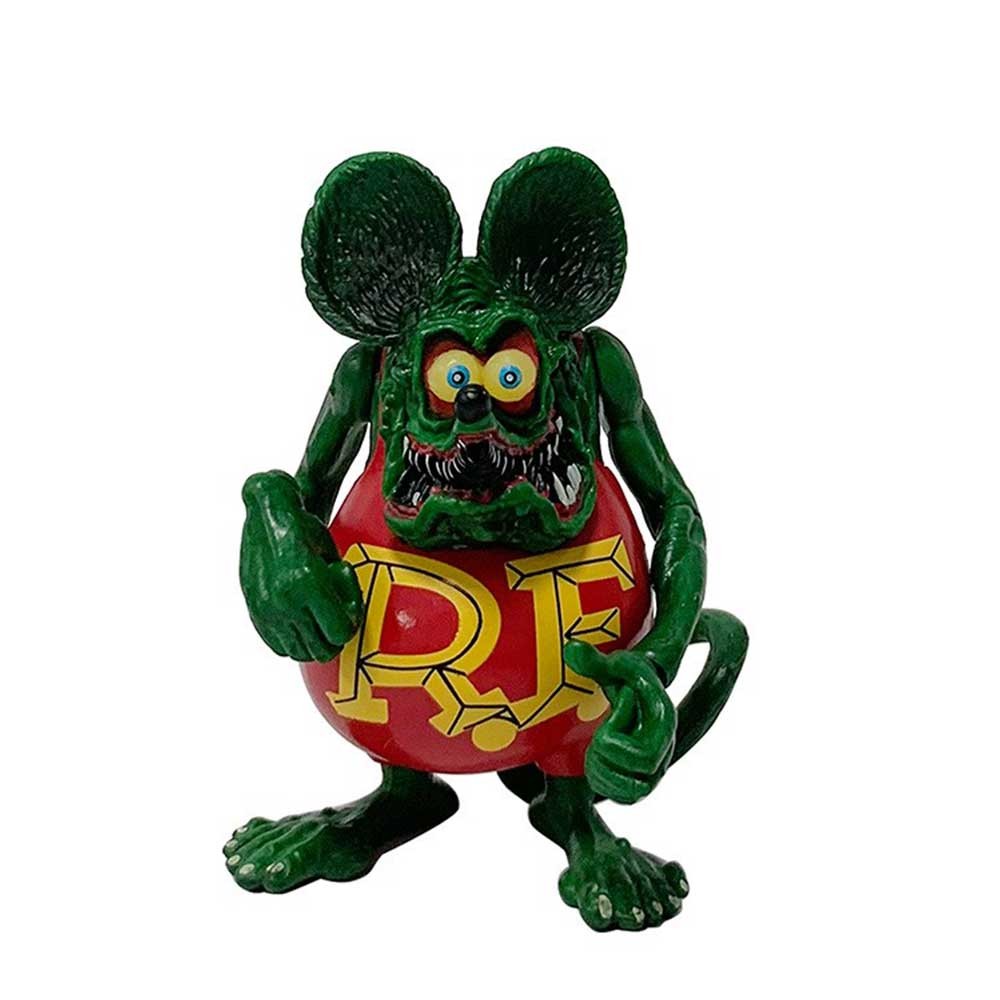 Tales of the Rat Fink Figure Cartoon Crazy Mouse Ratfink Q Version PVC Action Figure Model Desktop D