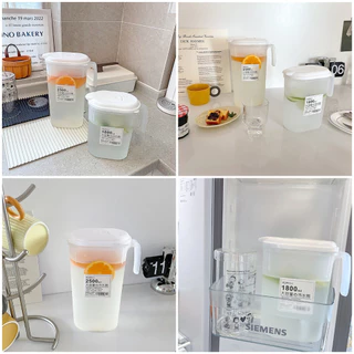 ZEZA เหยือกน้ำสไตล์ญี่ปุ่น จุปริมาณได้เยอะ 1800ml/2500ml เนื้อหนาทนทาน ขวดน้ําขนาดใหญ่ Cold kettle