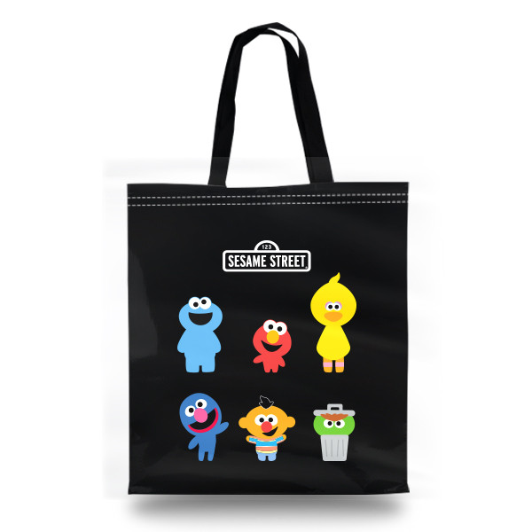 SST5-กระเป๋ากระสอบสาน PP : Sesame Street SST-D PP Woven Tote Bag (SST5D-PPWB-BK35) W35xH40xS15 cm.