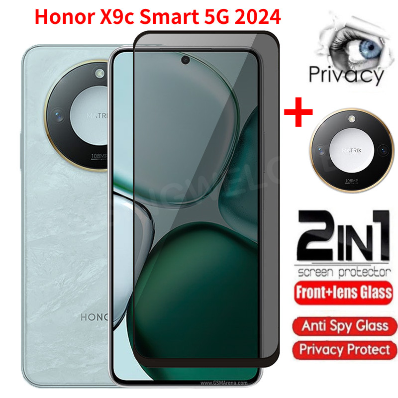 ความเป็นส่วนตัวป้องกันหน้าจอฟิล์มสําหรับ Honor X9c สมาร์ท X9c X9d X9cSmart 5G Anti Peep คลุมทั้งหมดกระจกนิรภัยกล้องเลนส์เลนส์ฟิล์ม Class เลนส์กล้อง