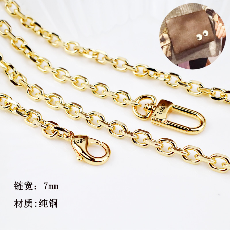 เหมาะสําหรับ lv Presbyopic กระเป๋าเครื่องสําอางแป้งกระเป๋า Transformation Crossbody Chain สายคล้องไหล่อุปกรณ์เสริม High-End Non-Fade กระเป๋าโลหะโซ่