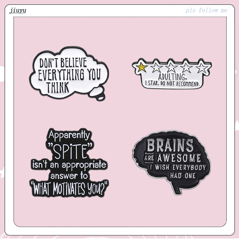 Adulting I Star Do Not แนะนําเข็มกลัดคําคมตลก Pins One Star Review Badges Pin กระเป๋าเป้สะพายหลังเสื้อผ้าอุปกรณ์เสริมของขวัญ