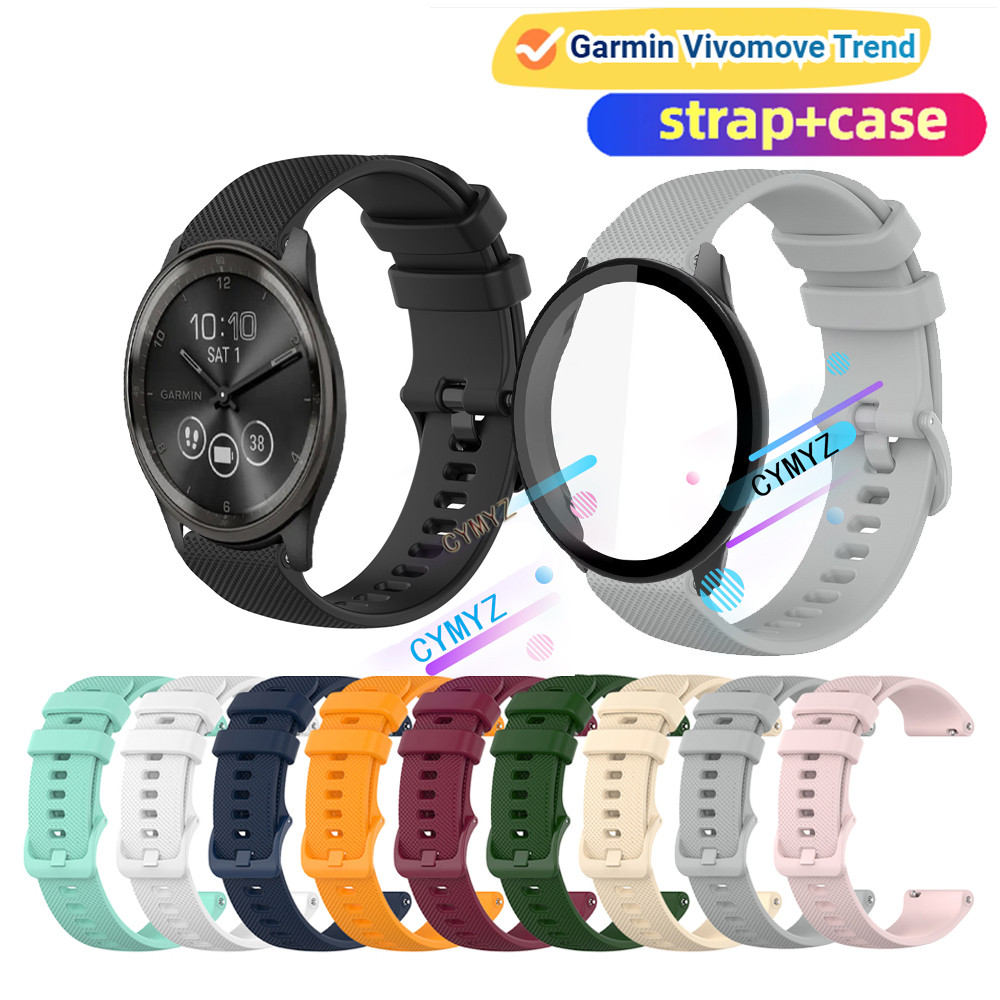 Garmin Vivomove Trend strap สายซิลิโคนสําหรับ Garmin Trend strap สายรัดข้อมือกีฬา Garmin Vivomove Tr