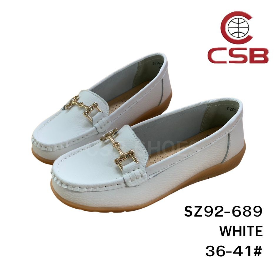 CSB รองเท้าหนังวัว SZ92-689 รองเท้าเพื่อสุขภาพแฟชั่นสำหรับผู้หญิง มีน้ำหนักเบาพื้นนุ่มใส่สบายเท้า