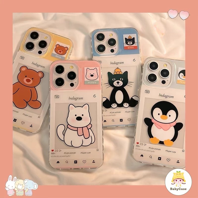 เคส Samsung A14 A15 A05 A13 A06 A05S A12 A03 A23 A54 A34 A24 A32 A04 A51 A50 A53 A33 A20 A04 A30 ปกการ์ตูนสัตว์น่ารัก