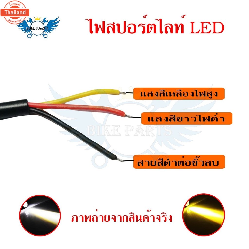 ไฟสปอร์ตไลท์ LED Mini Driving Light 1คู่ มีพัดลมระายความร้อนในตัว ไฟสองสี ขาว-เหลืองรุ่นมีไดเวอร์035