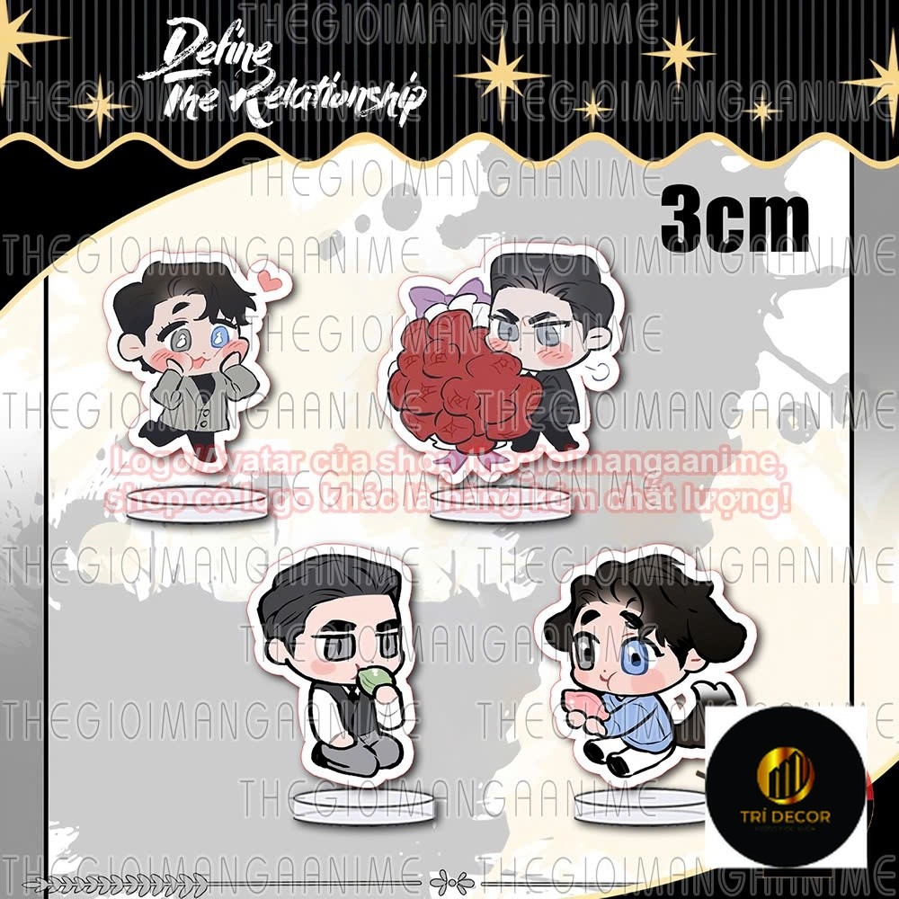 (3ซม.) DEFINE THE RELATIONSHIP ความสัมพันธ์ที่ชัดเจนพิมพ์ด้วยรูปปั้นไมกาอะคริลิคสําหรับตกแต่งอนิเมะจ