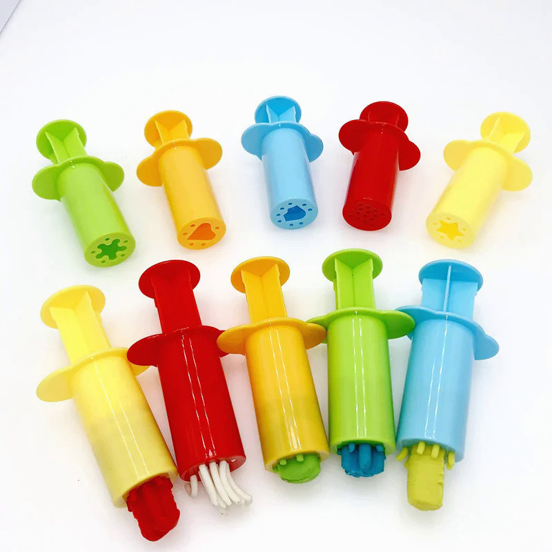 Color Clay DIY Toys For Children Squeeze Syringe Set Children's Parent-child Interaction Play House 