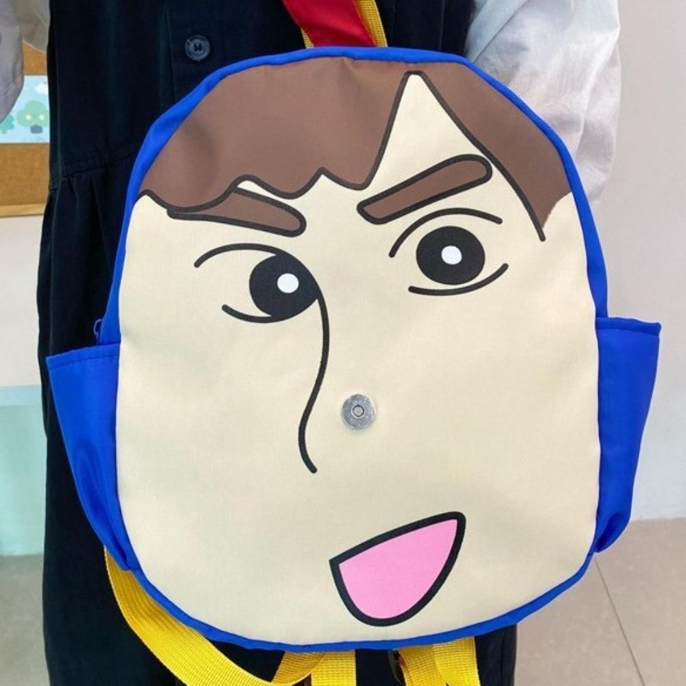 Flashburst Xiao Xin กระเป๋านักเรียน,ไนลอนที่ถอดออกได้หน้ากากเครยอนชินจัง Daypack, Kawaii ความจุขนาดใหญ่กระเป๋าเป้สะพายหลังการ์ตูนนักเรียน