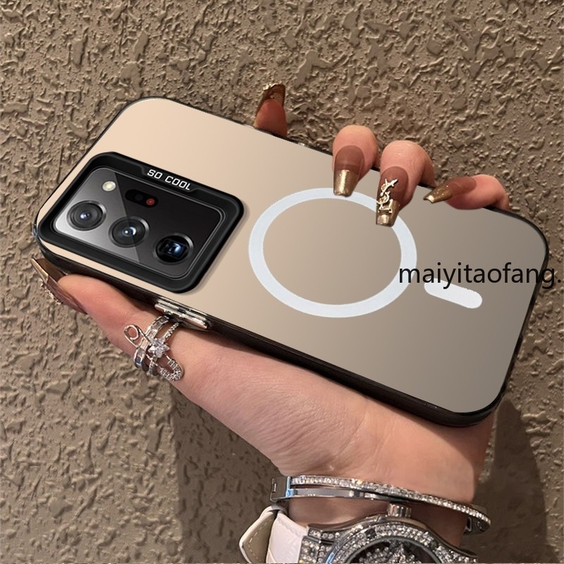 ปลอก samsung note 20 ultra samsung note 20 เคสโทรศัพท์ Hard Case เคสโทรศัพท์ TPU เคสกันกระแทกแบบแข็ง ดีไซน์ใหม่ ความงาม ไร้สายแม่เหล็ก CYBSWX01