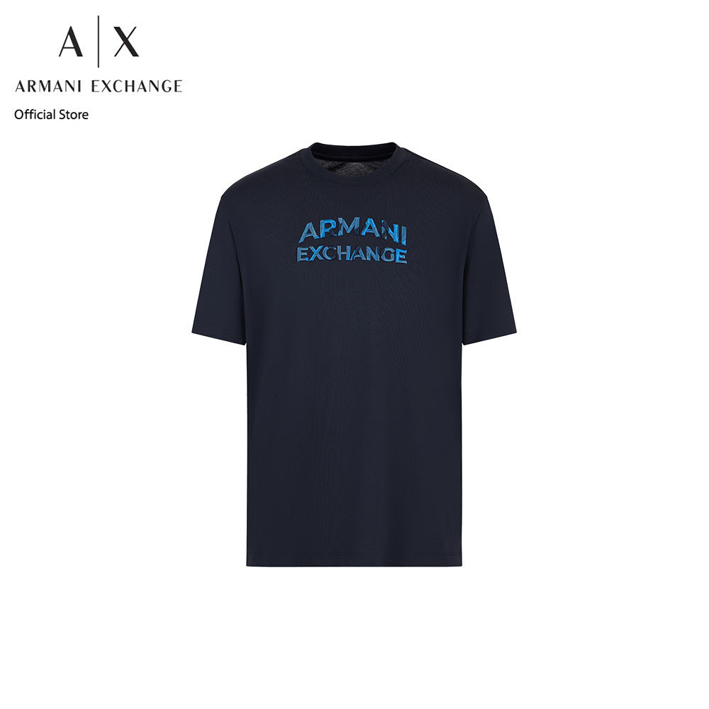 AX Armani Exchange เสื้อยืดผู้ชาย รุ่น AX 6DZTHC ZJBYZ1510 - สีฟ้า