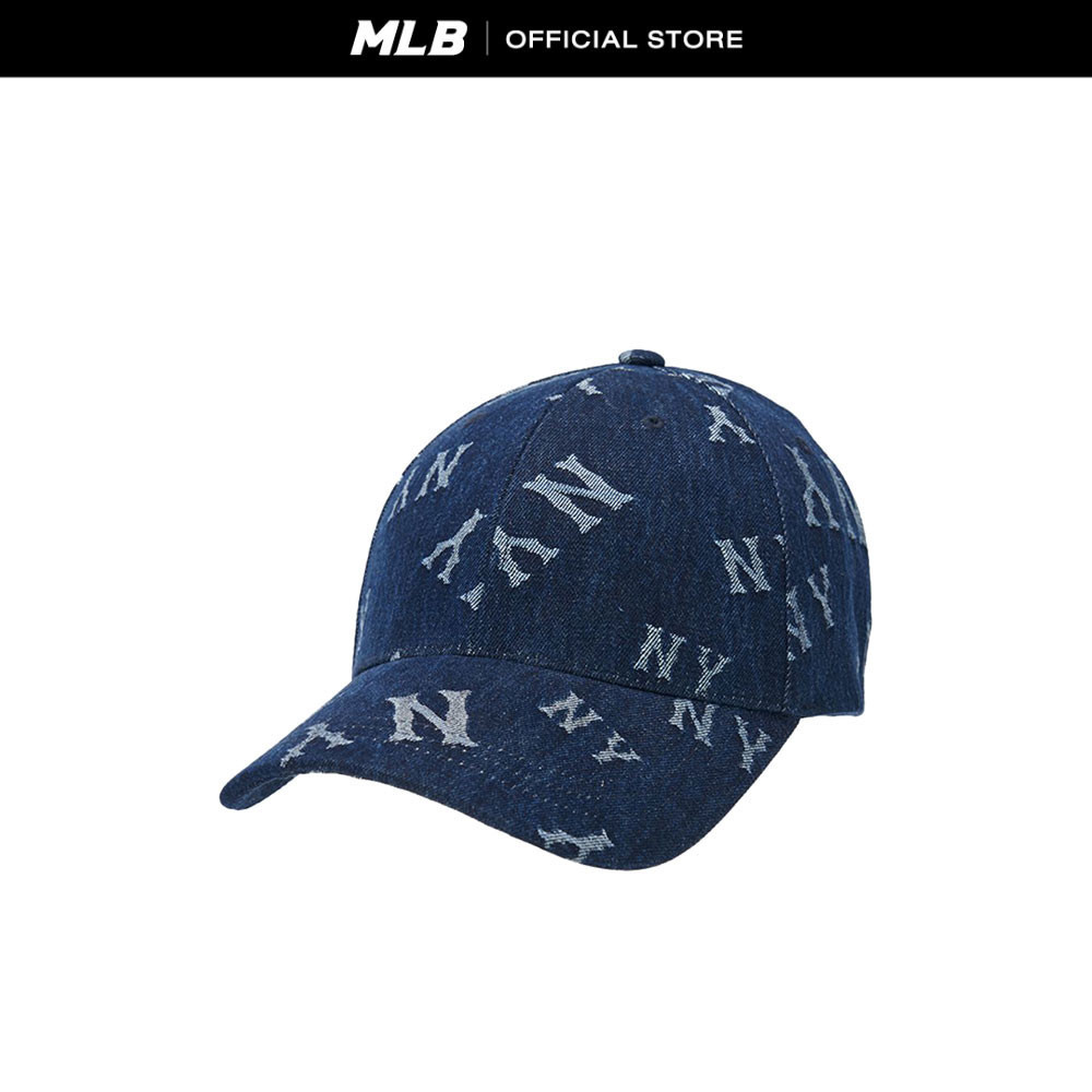 MLB หมวกแก็ป ยูนิเซ็กส์ Denim Jacquard Megagram รุ่น 3ACPDP34N 50INS สีน้ำเงิน