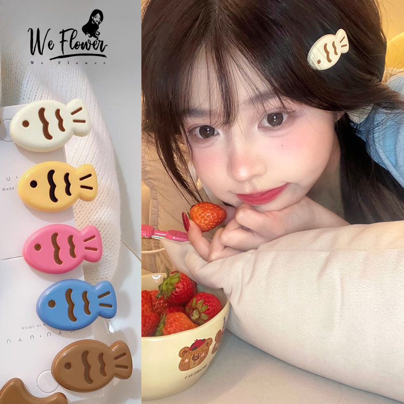 We ดอกไม้น่ารัก Little สีสัน Fish Hairpins สําหรับผู้หญิงแฟชั่นสาวผม Bang คลิป Barrettes อุปกรณ์เสริมผม