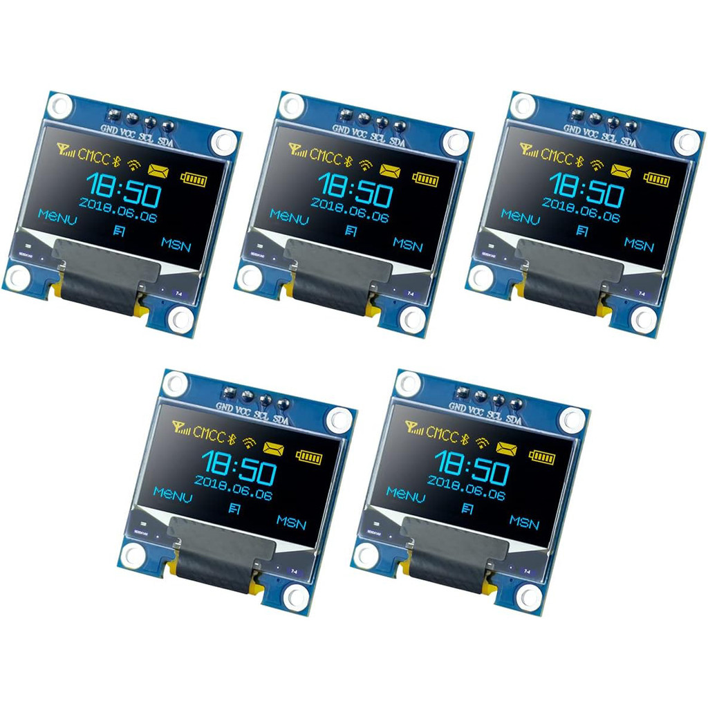 5 ชิ้น 0.96 นิ้ว OLED I2C IIC โมดูลจอแสดงผล 12864 128x64 พิกเซล SSD1306 Mini Self-Luminous OLED หน้าจอสําหรับ Arduino Raspber