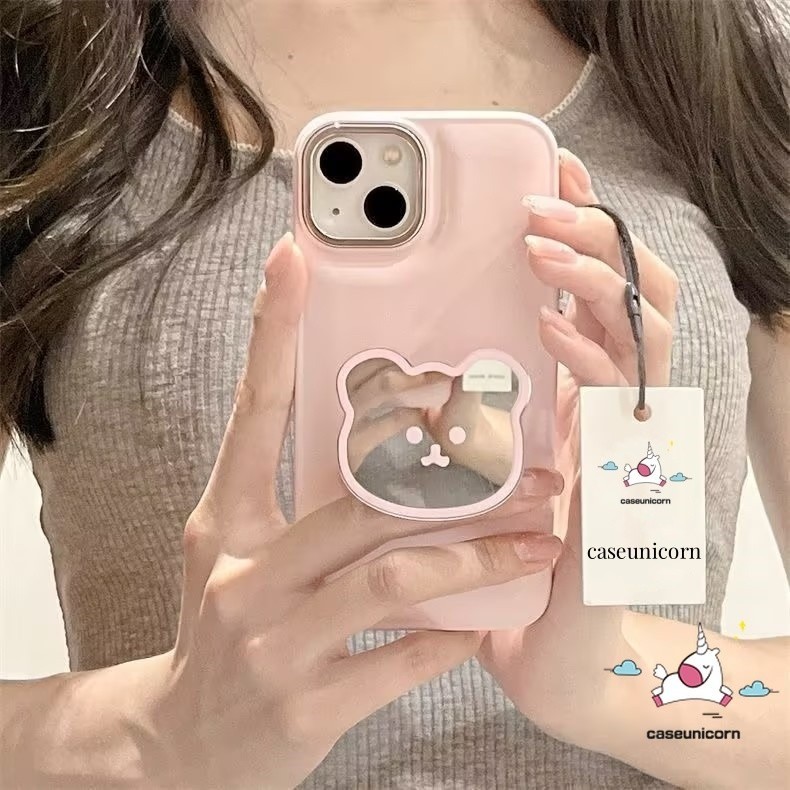 สําหรับredmi 13 9T 12C 10C 13C 14C 10A A3 12 9C NFC 10 A1 9A A2 9 หมายเหตุ 10 13 12 11 9 8 11s 10s Pro POCO C61 X5 M3 M6 Pro Simpleหนังหมีน่ารัก เคสที่ใส่กระจกลายการ์ตูน