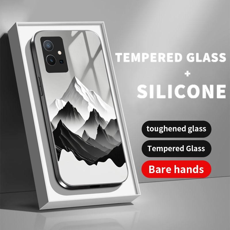 เหมาะสำหรับ VIVO Y75 5G Y75 4G Y75S Y72 Y73 Y76 Y7s Y85 Y89 กรณีโทรศัพท์แฟชั่นเคส Simple Sceneries