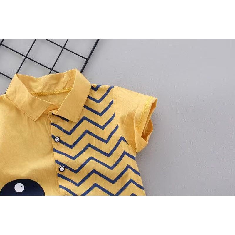 เสื้อผ้าแฟชั่นเด็กผู้ชาย1-5ขวบ เสื้อเชิ้ต+กางเกงset2ชิ้น - รูปที่ 5