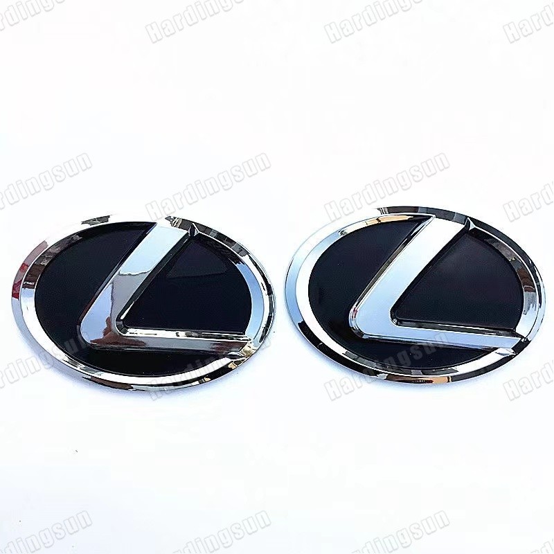 โลโก้ Lexus Toyota Black Chrome ด้านหน้าด้านหลังพวงมาลัย OEM โลโก้สัญลักษณ์