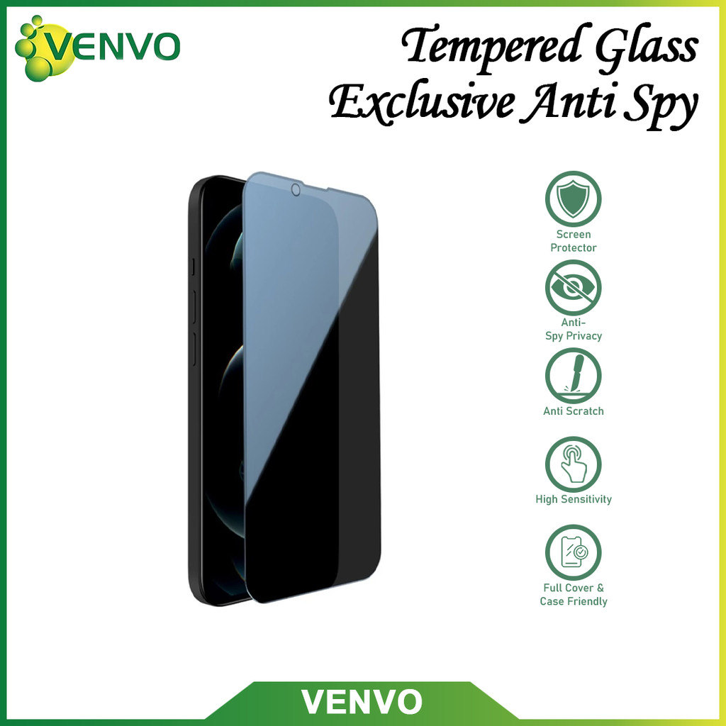 VENVO - กระจกนิรภัยพิเศษ Anti Spy Realme GT Master GT Neo 3 GT Neo 3T K1 U1 X2 XT X2 Pro X3 Superzoo
