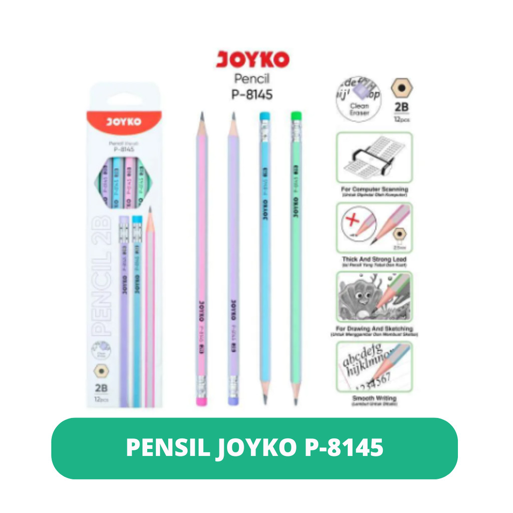 [MS] (แพ็ค) JOYKO P-8145 2B PENCIL