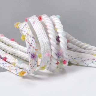 1 คู่ Rainbow Polka Dot Laces Unisex 120 ซม.โพลีเอสเตอร์รองเ…