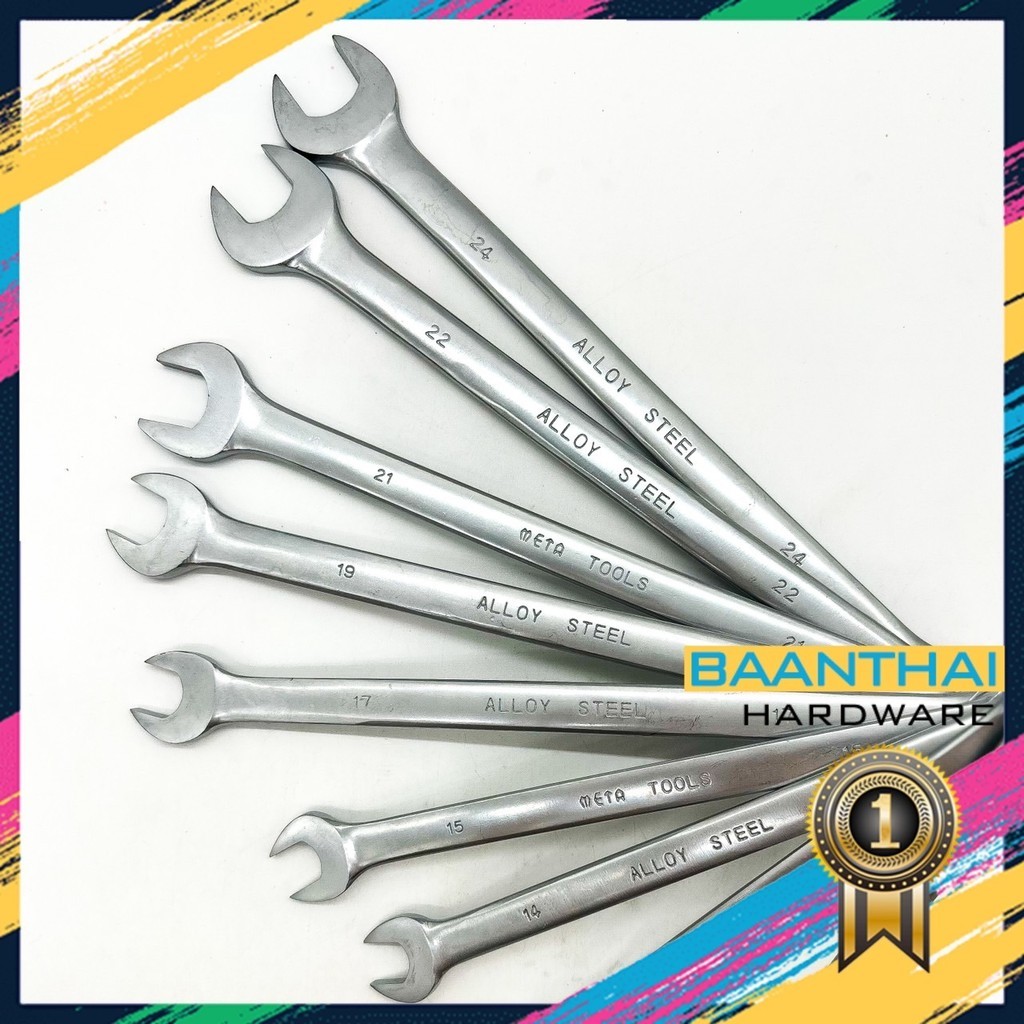 ประแจแหวนข้างปากตาย META ยาวพิเศษ ยิงทราย คอตรง แข็งแรง ISO 9001:2015