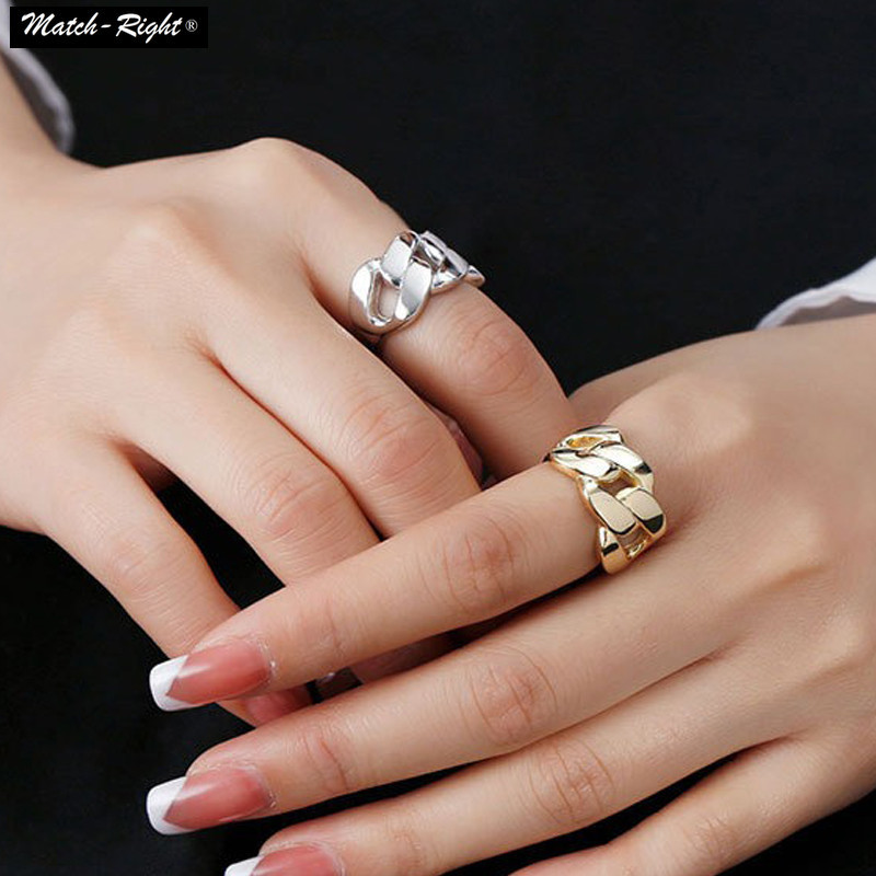สร้อยคอโซ่ไทเทเนียม จี้แหวนนิ้วมือ สไตล์พังก์ คลาสสิก ไม่ซีดจาง สําหรับผู้ชาย ผู้หญิง ของขวัญ ปาร์ตี้ ประจําวัน