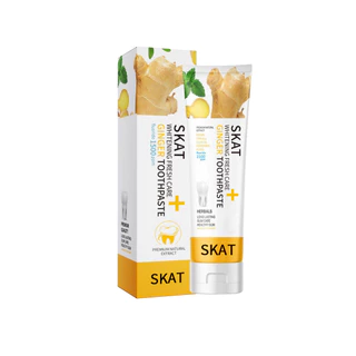 ยาสีฟันขิงขิง ยาสีฟัน SKAT ฟันขาว ยับยั้งเชื้อแบคทีเรีย ลดกลิ่นปาก Ginger Toothpaste 50g