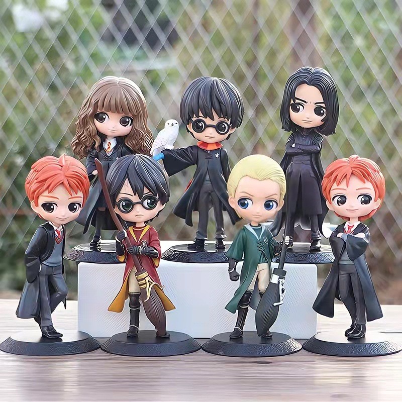 Hmarry Potter Posket Series รุ่นบทบาท Draco Malfoy Hermione Action Figure อะนิเมะสะสมตุ๊กตาสําหรับเด็กของเล่นคริสต์มาส