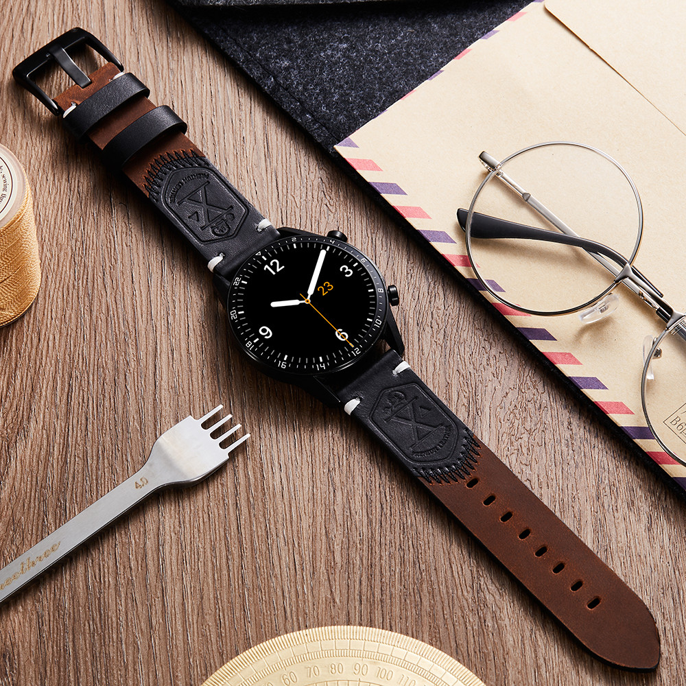 Vintage Geunine สายนาฬิกาหนังสําหรับ Panerai Diver นาฬิกา 22 มม.สร้อยข้อมือหนังวัวสําหรับชายคลาสสิก Retro สีน้ําตาลสีแดง