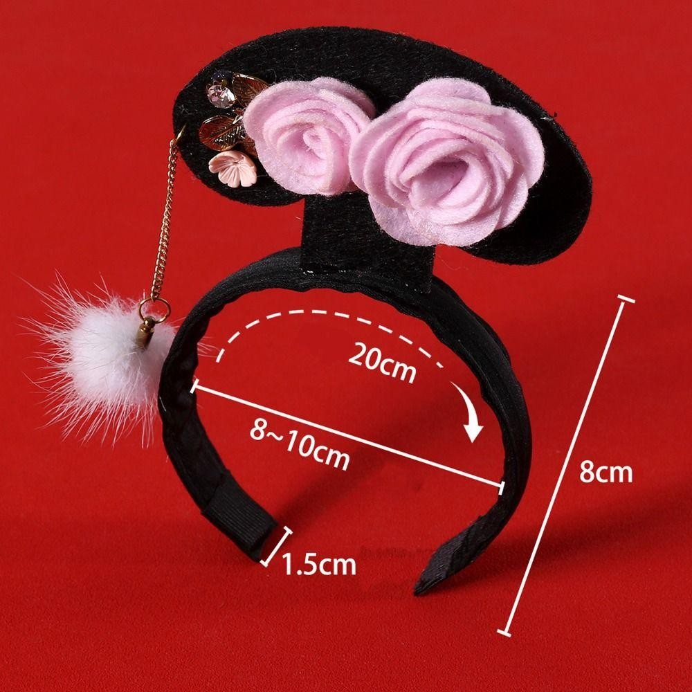 Wellnessspot ที่คาดผมปีใหม่สัตว์เลี้ยง, ผ้าโพกศีรษะแมวแบบดั้งเดิมสไตล์จีน, น่ารัก Hanfu Vintage Court Princess Dog Hanfu ที่คาดผมสุนัข/แมว - รูปที่ 2