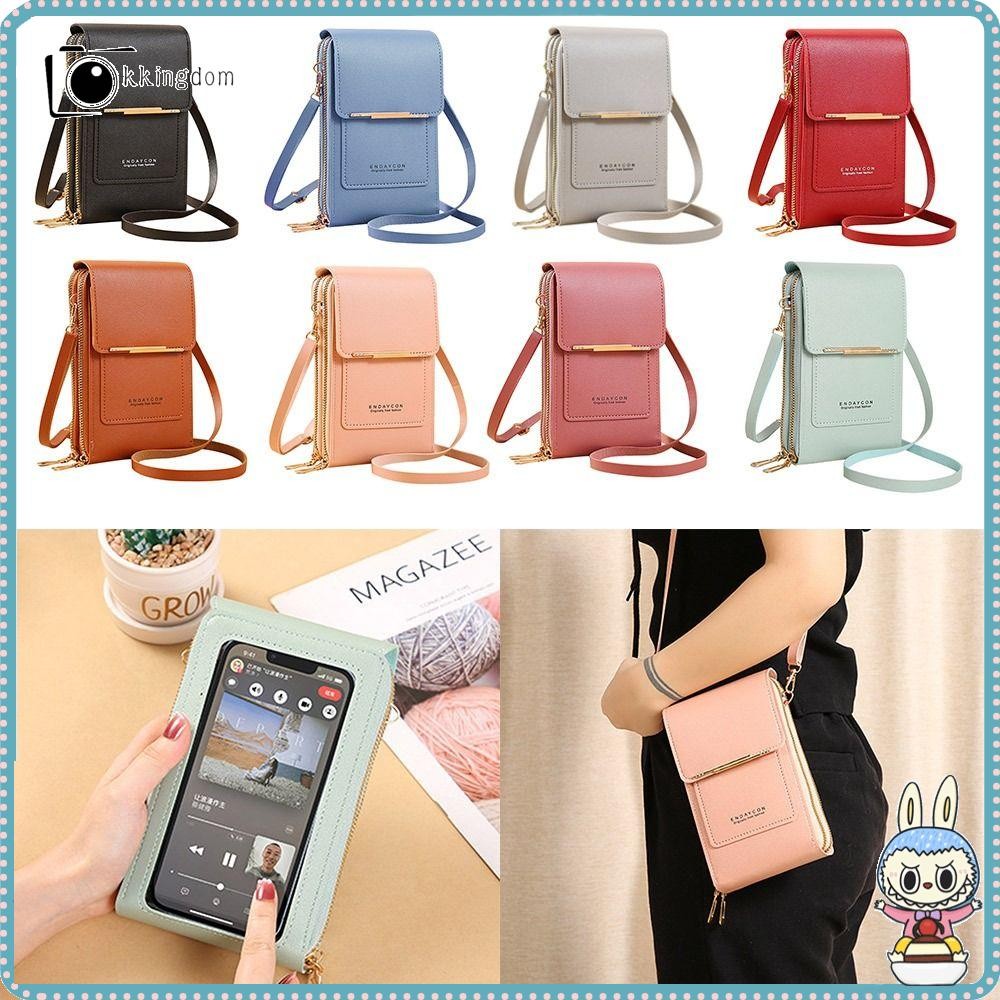 Kkingdom RFID กระเป๋ากันขโมย RFID ผู้หญิงสมาร์ทโฟนกระเป๋าสะพายข้าง