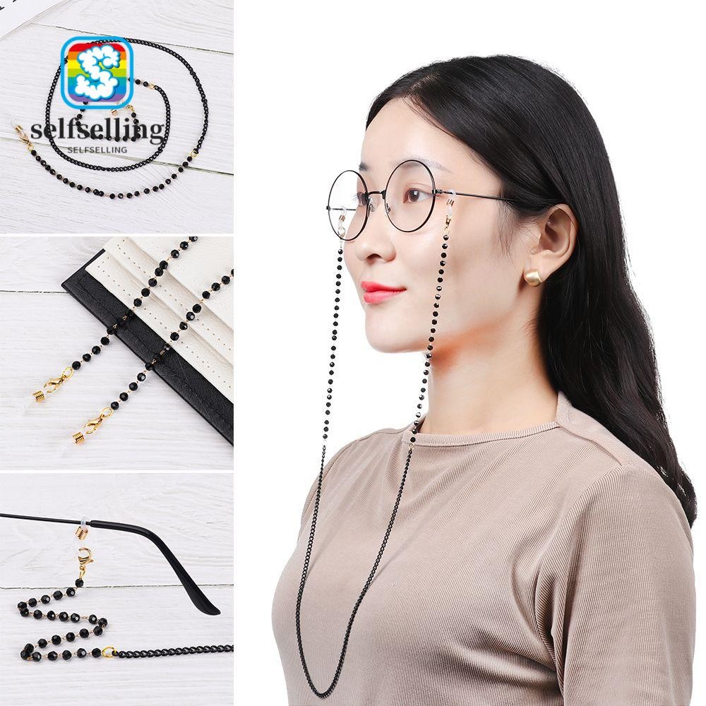 SELFS Eyedress Lanyard สายคล้องเชือกลูกปัดโลหะแว่นตากันแดดสายคล้องผู้ถือสายไฟ