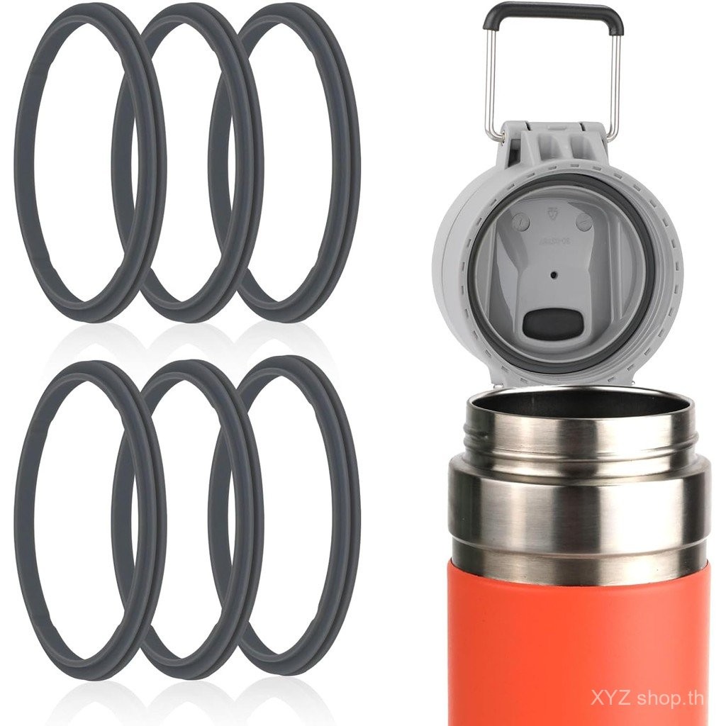 6 ชิ้น ฝาขวดน้ำ ปะเก็นอะไหล่ เหมาะสำหรับกระติกน้ำร้อน ใช้ได้กับ Stanley Quick Flip GO ขนาด 24 ออนซ์ 36 ออนซ์
