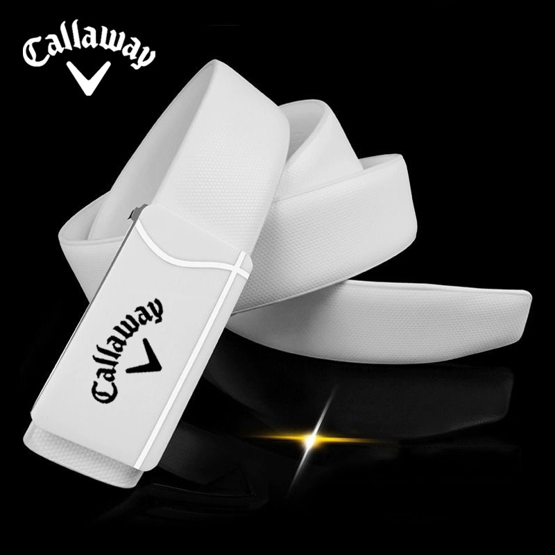 เข็มขัดกอล์ฟสีขาวหัวเข็มขัดเรียบแฟชั่นทนทานง่ายกอล์ฟกีฬาเข็มขัดเข็มขัดกอล์ฟสีขาว - รูปที่ 5