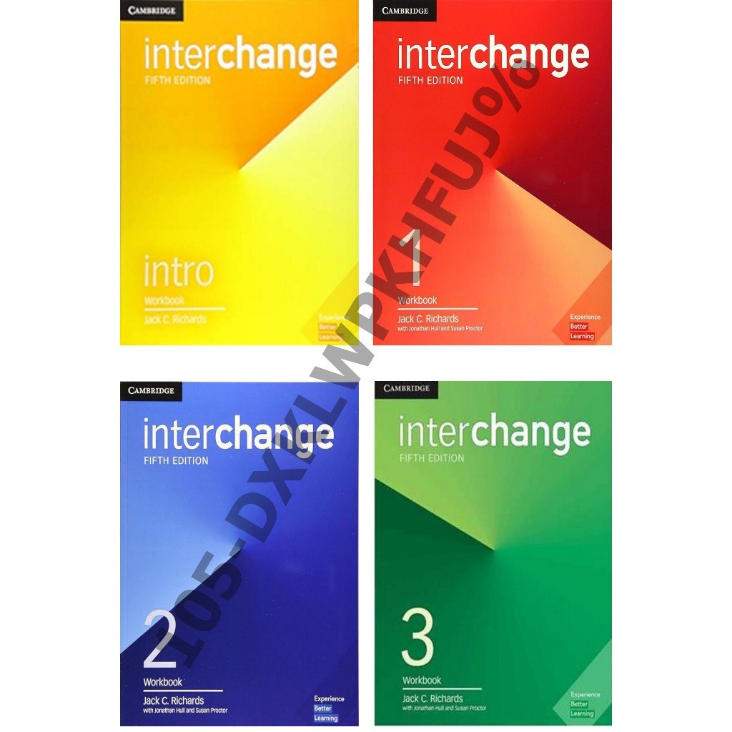 / หนังสือแบบฝึกหัด Interchange Fifth Edition Intro-1-2-3 / สีดําสีขาว