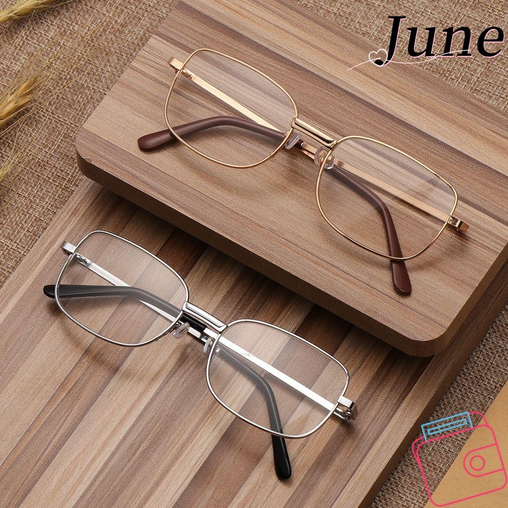 JUNE แว่นตาแฟชั่น Eye สวมใส่ Ultra Light Resin ยืดหยุ่นแบบพกพา +1.00~+4.0 Diopter