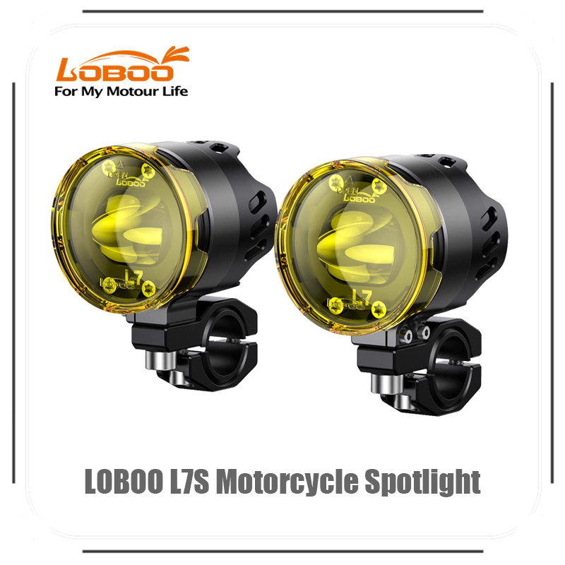 LOBOO L7S สปอตไลท์มอเตอร์ไซค์ การป้องกันควบคุมอุณหภูมิอัจฉริยะ กันฝุ่น และกันน้ํา